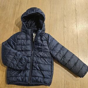 H&M Navy Blue Puff Coat with Detachable Hood  Boy 5T NWT